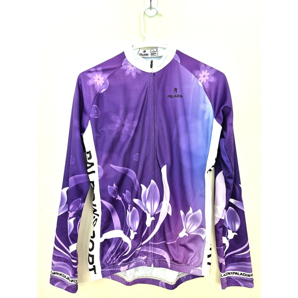 Paladin Womens Cycling Bicycle Jacket Size L Long Sleeve Full Zip Purple